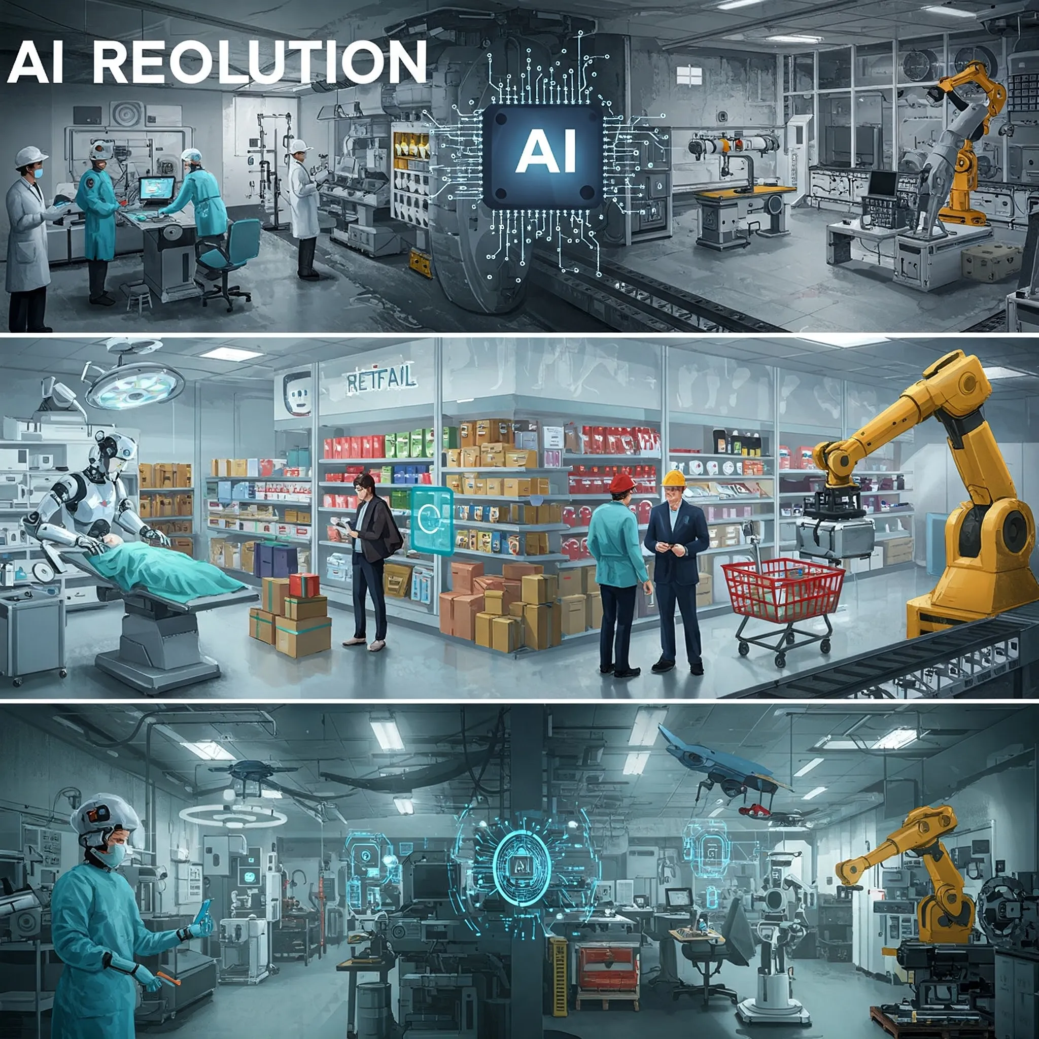 How AI is Revolutionizing Healthcare, Retail, and Manufacturing in 2025